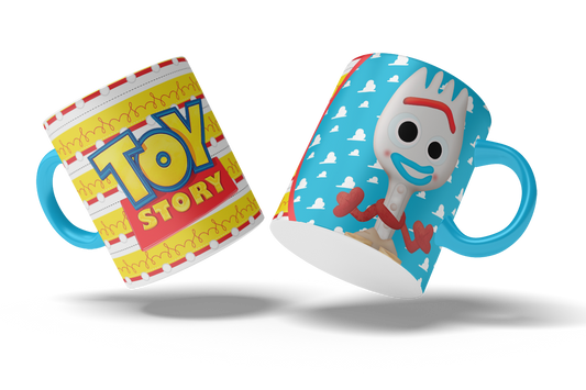 Tazas Toy Story "Forky". Aptas para el lavavajillas y microondas.