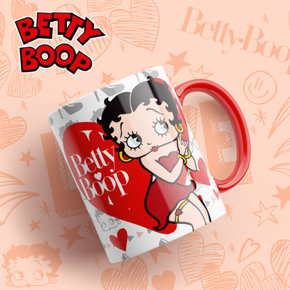 Tazas Betty Boop "Betty Blanco Corazon". Aptas para el lavavajillas y microondas.