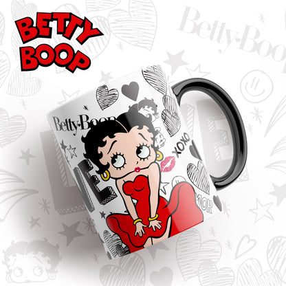 Tazas Betty Boop "Betty Blanco y Negro Love". Aptas para el lavavajillas y microondas.