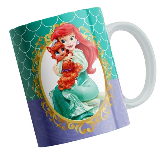 Taza Princesas Disney "Ariel". Aptas para el lavavajillas y microondas.