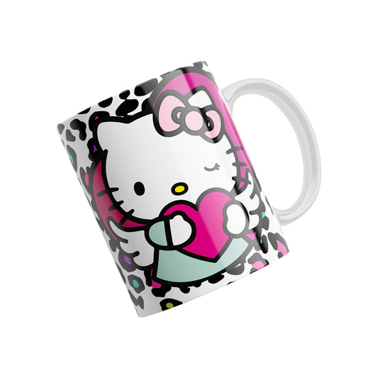 Tazas Hello Kitty "Kitty Corazón y Alas". Aptas para el lavavajillas y microondas.