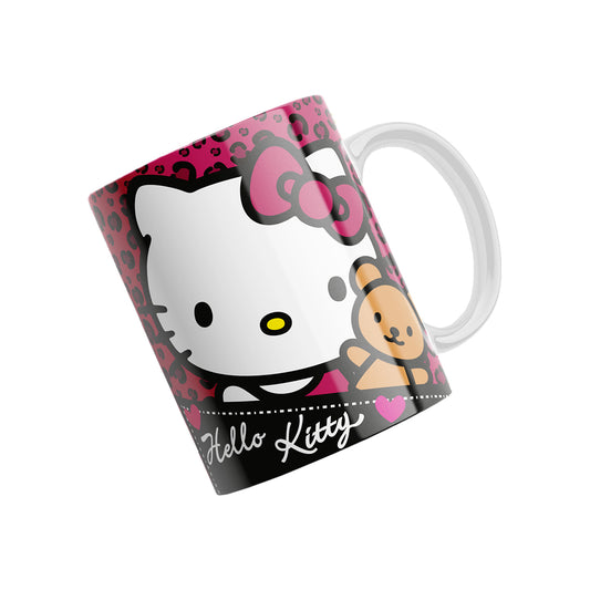 Tazas Hello Kitty "Kitty Osito Leopardo". Aptas para el lavavajillas y microondas.