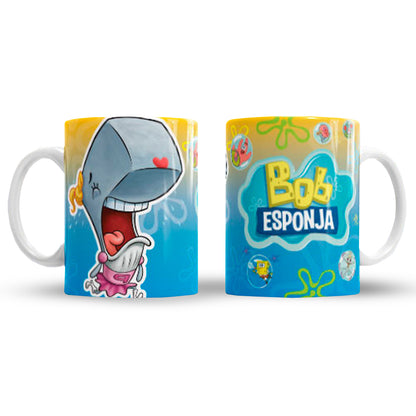 Taza Bob Esponja "Perla Llorando". Aptas para el lavavajillas y microondas.