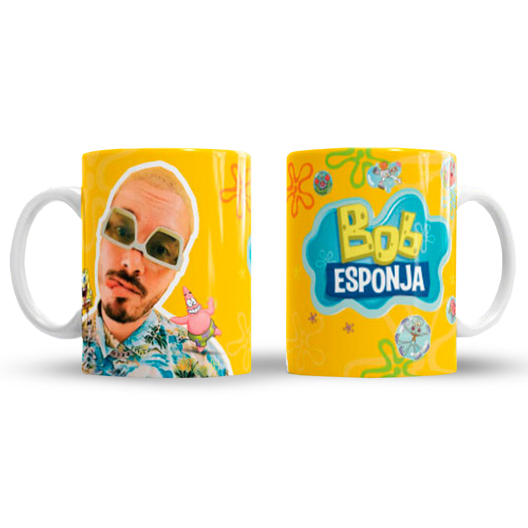 Taza Bob Esponja "JBalvin". Aptas para el lavavajillas y microondas.