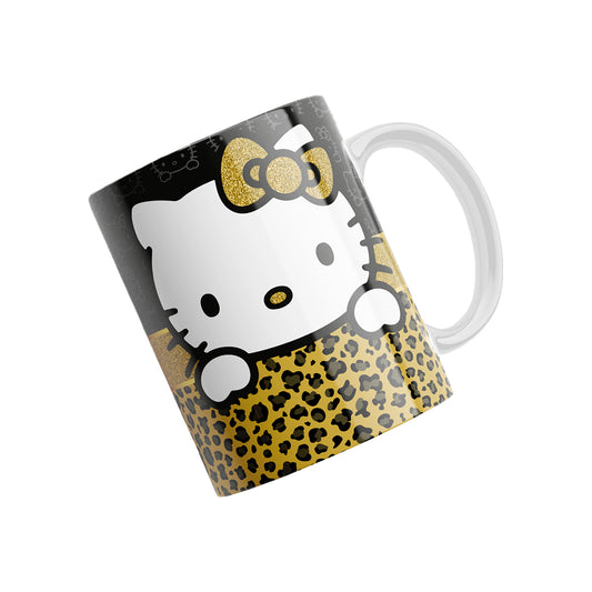 Tazas Hello Kitty "Kitty Leopardo". Aptas para el lavavajillas y microondas.