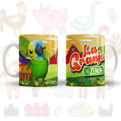 Tazas La Granja de Zenón "Pepe". Aptas para el lavavajillas y microondas.