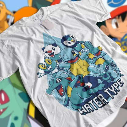 Camiseta Pokeagua Anime. 100% algodón. Regalo Ideal.