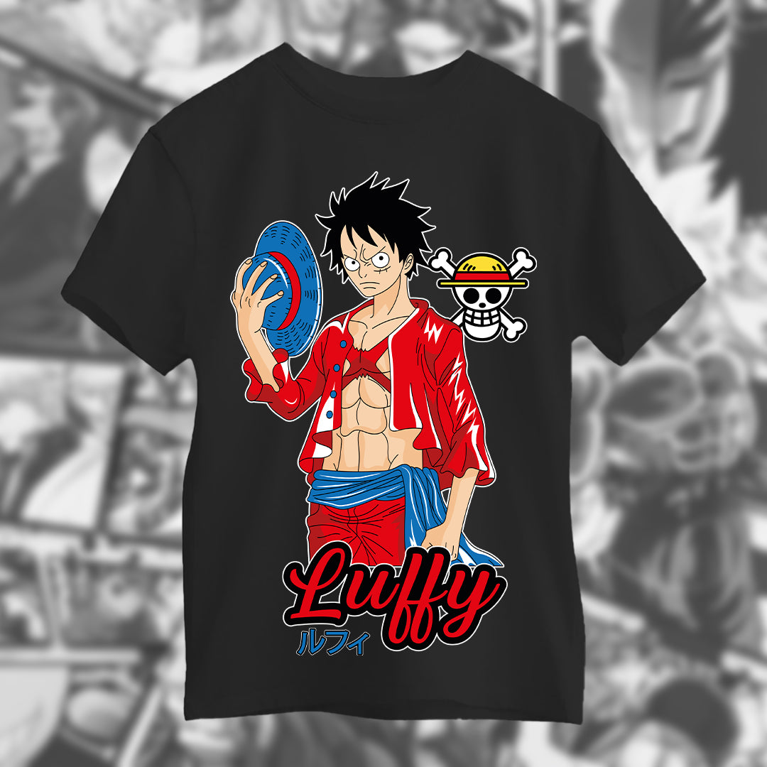 Camiseta Luffy Anime. 100% algodón. Regalo Ideal.