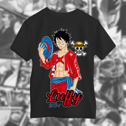 Camiseta Luffy Anime. 100% algodón. Regalo Ideal.