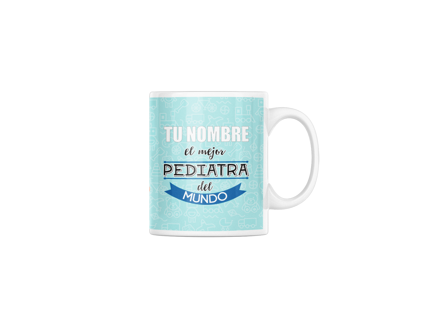 Taza cerámica "El mejor Pediatra" con Nombre Personalizable. Aptas para el lavavajillas y microondas. Regalo ideal.