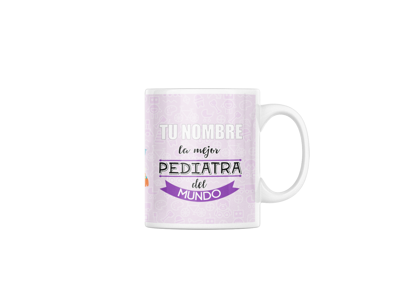 Taza cerámica "La mejor Pediatra" con Nombre Personalizable. Aptas para el lavavajillas y microondas. Regalo ideal.