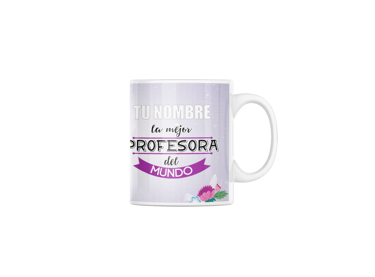 Taza cerámica "La mejor Profesora" con Nombre Personalizable. Aptas para el lavavajillas y microondas. Regalo ideal.