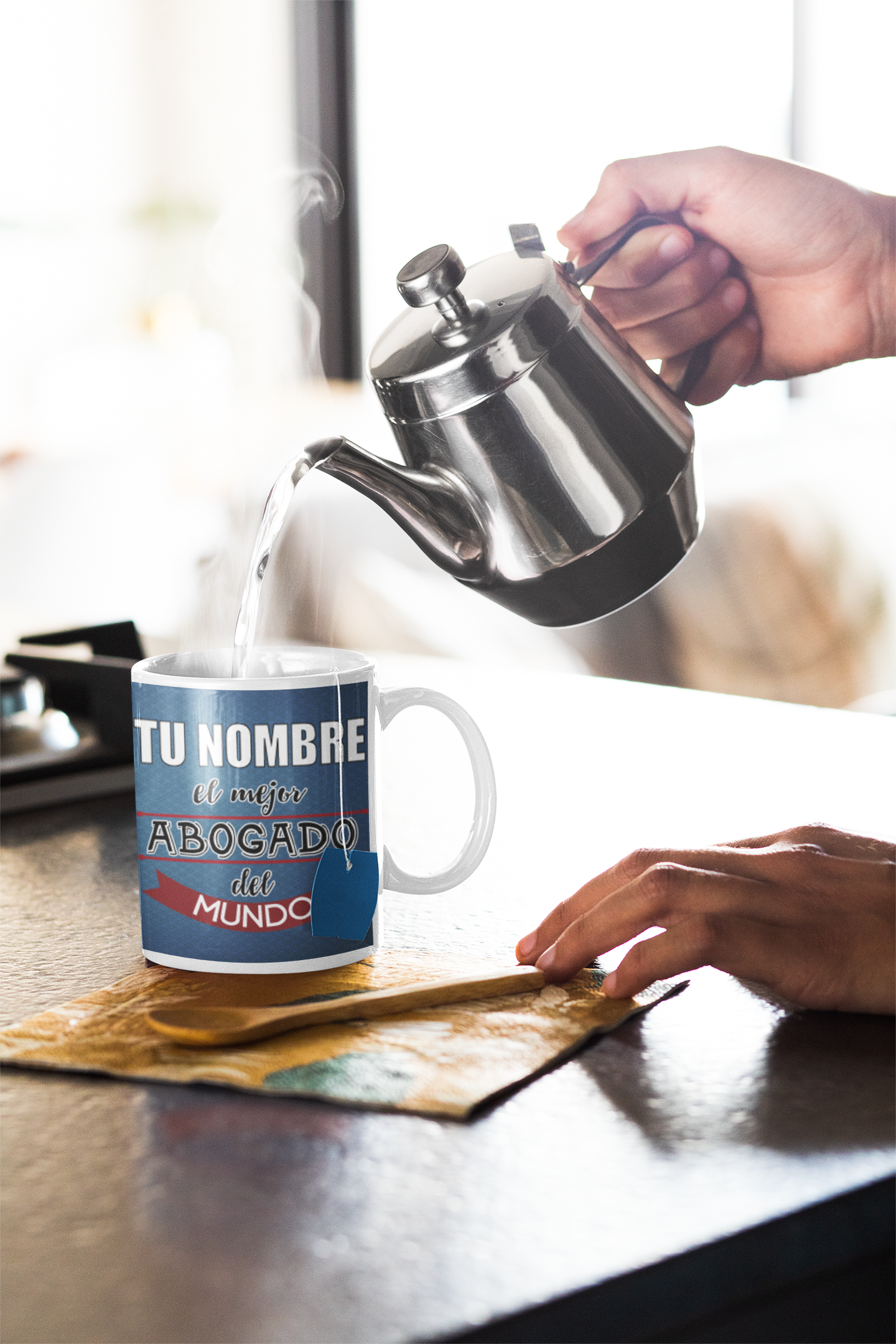 Taza cerámica "El mejor Abogado" con Nombre Personalizable. Aptas para el lavavajillas y microondas. Regalo ideal.