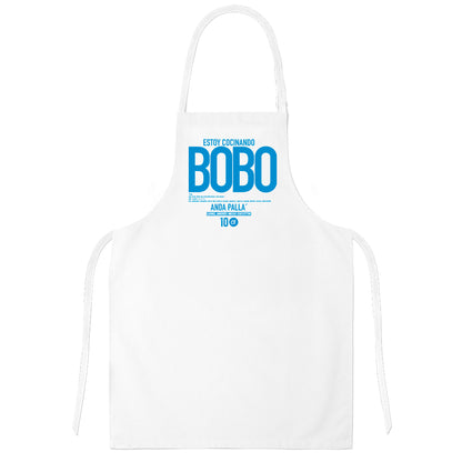 Delantal de cocina "¡Estoy cocinando Bobo!" Adulto, Blanco. Envío gratis a Península.