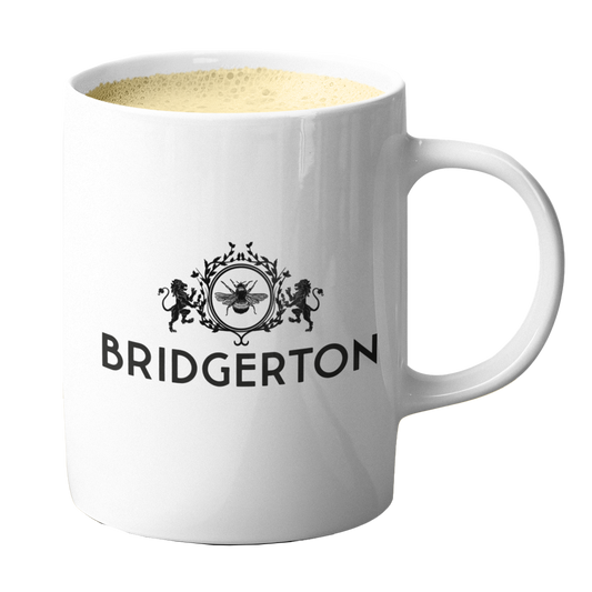 Taza "Bridgerton". Aptas para el lavavajillas y microondas.