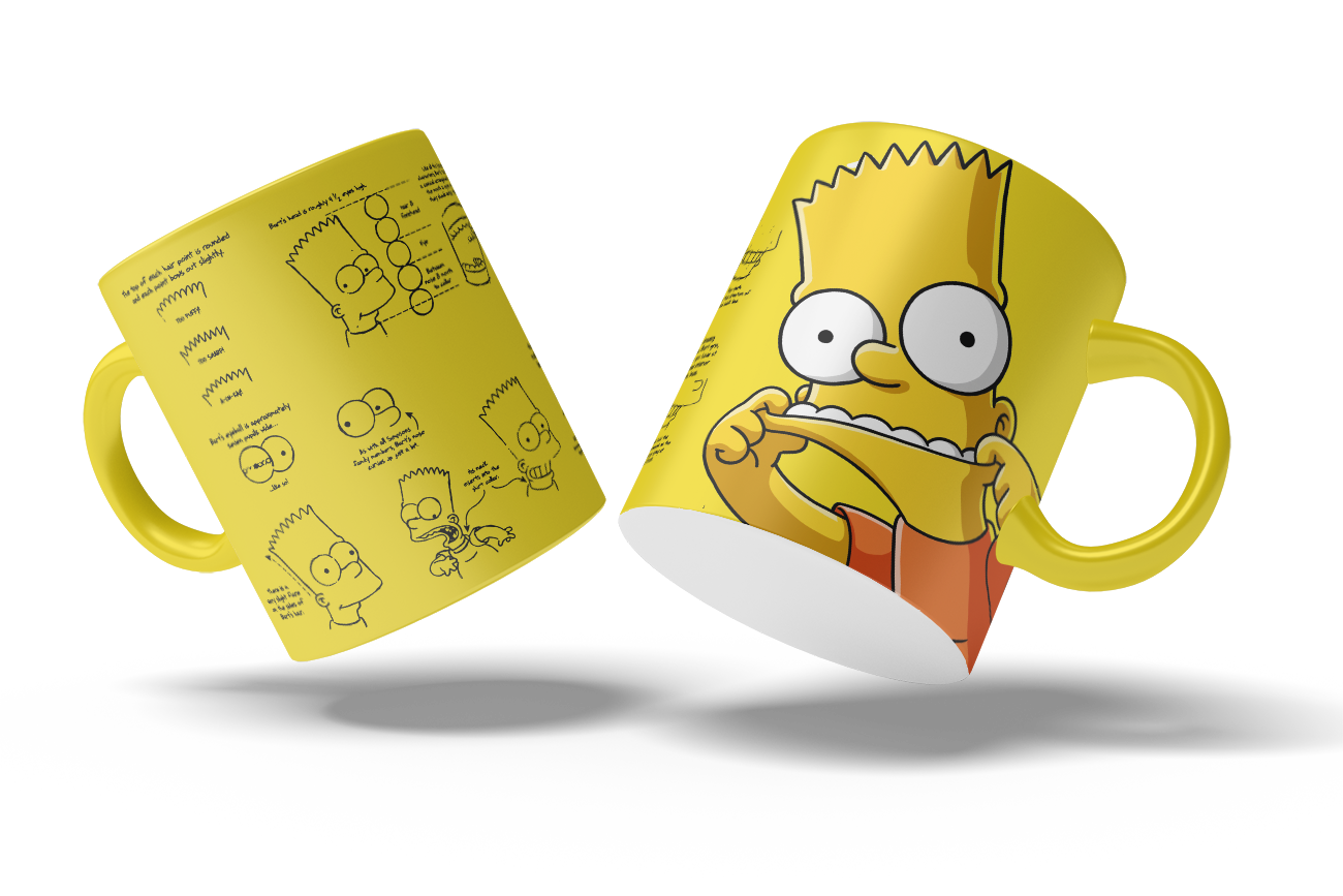 Tazas Los Simpson "Bart". Aptas para el lavavajillas y microondas.