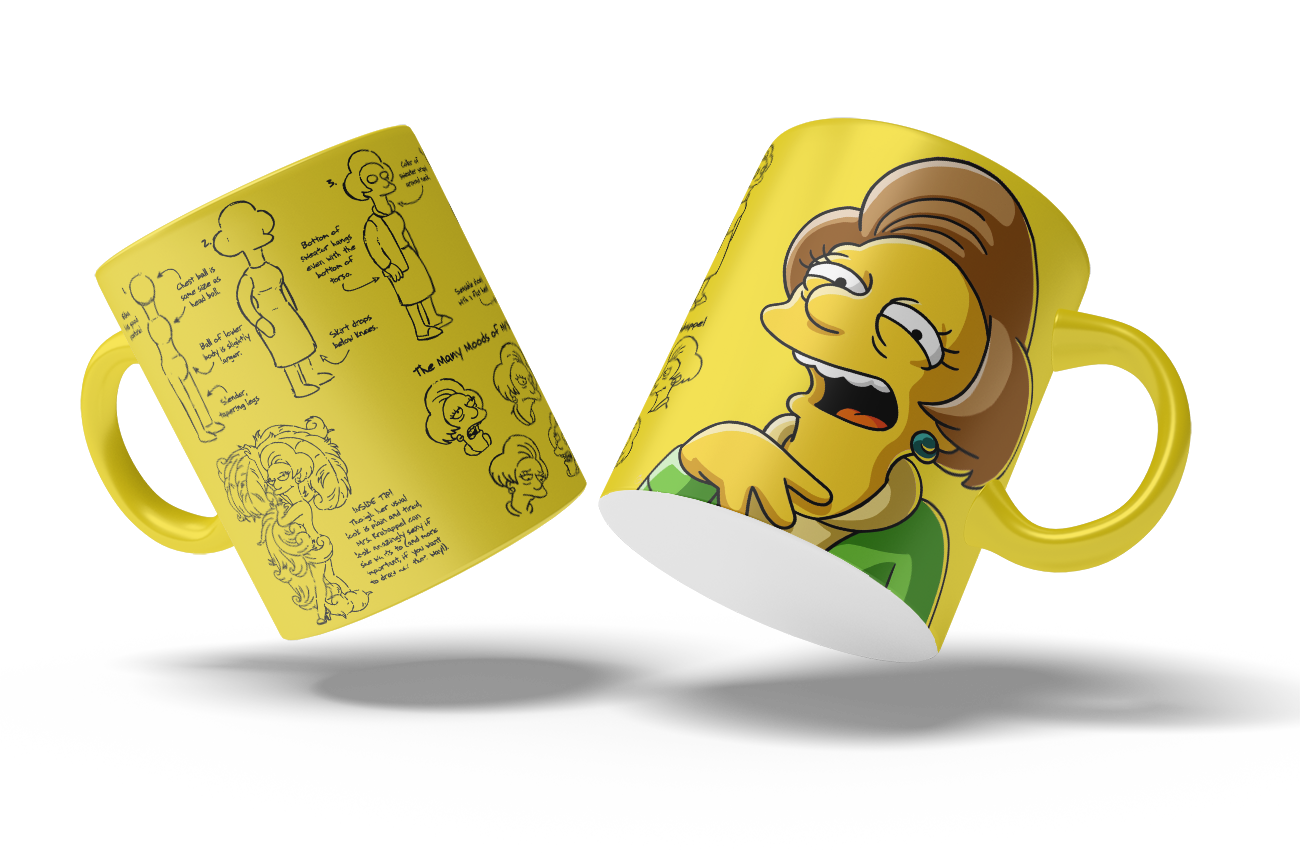 Tazas Los Simpson "Edna Krabappel". Aptas para el lavavajillas y microondas.